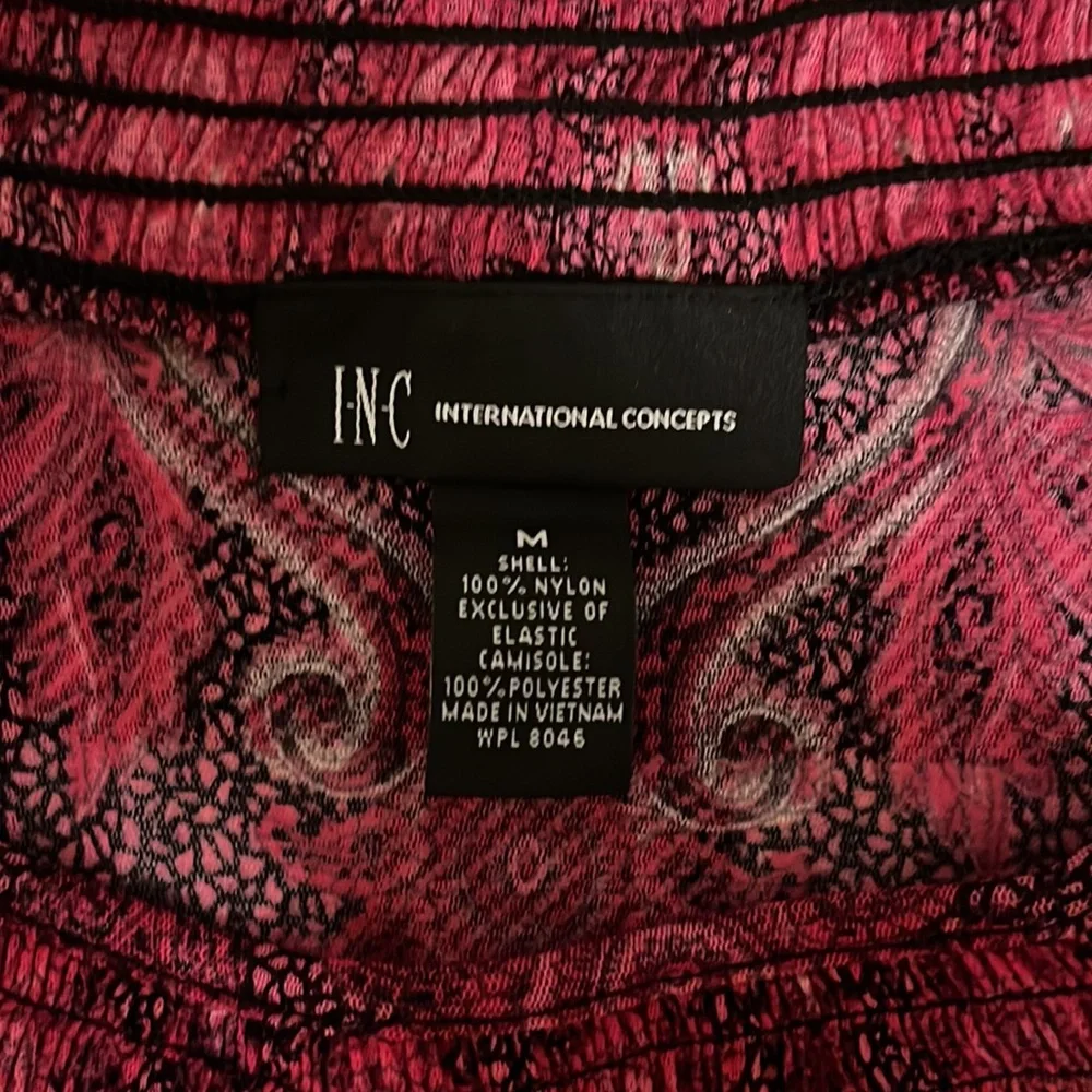 Pink and Black Top with Black Tank. - Picture 4 of 11